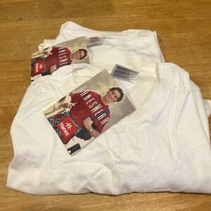 Hanes 2XL White Crew Neck T-Shirts‎ 2-Pack Vintage New with Tags